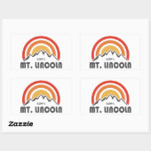 Sticker Rectangulaire Mt. Lincoln New Hampshire (Feuille)