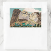 Sticker Rectangulaire Mt. Rushmore Vintage (Sac)