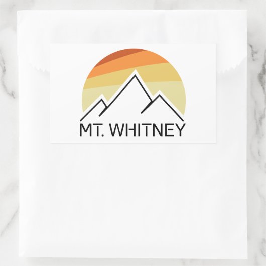 Sticker Rectangulaire Mt. Whitney Retro (Sac)