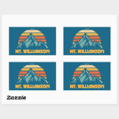 Sticker Rectangulaire Mt. Williamson California Retro Turquoise (Feuille)