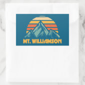 Sticker Rectangulaire Mt. Williamson California Retro Turquoise (Sac)