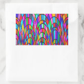 Sticker Rectangulaire Multicolored Stained Glass Mosaic Abstract Art (Sac)