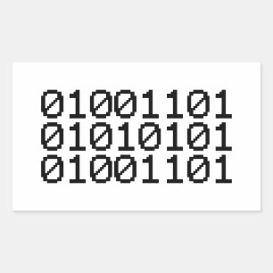 STICKER RECTANGULAIRE MUM BINAIRE