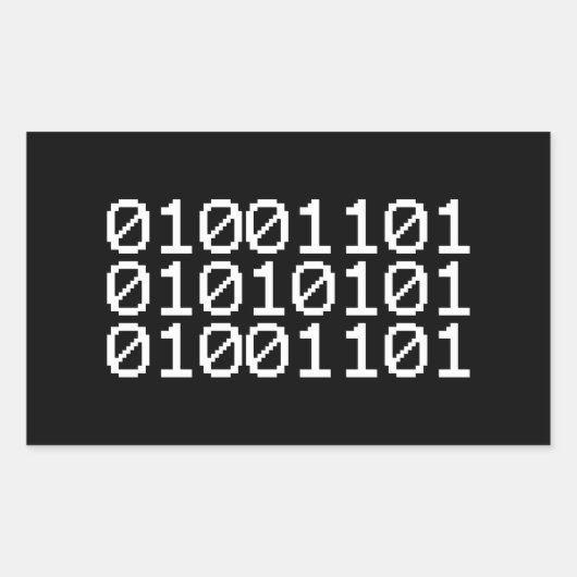 STICKER RECTANGULAIRE MUM BINAIRE (Devant)