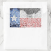 Sticker Rectangulaire mur de brique du drapeau texas (Sac)