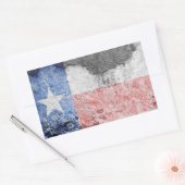Sticker Rectangulaire mur de brique du drapeau texas (Enveloppe)