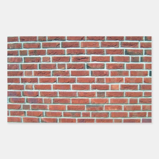 Sticker Rectangulaire Mur De Briques Rouge Moderne Et Texture De Ligne B (Devant)