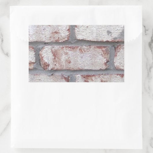 Sticker Rectangulaire Mur en brique blanchie (Sac)