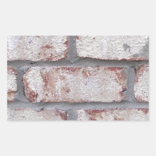 Sticker Rectangulaire Mur en brique blanchie (Devant)