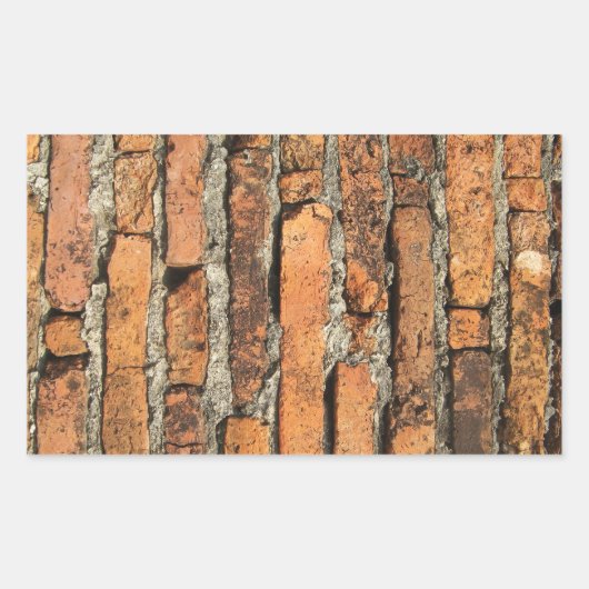 Sticker Rectangulaire Mur en briques antique (Devant)