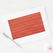 Sticker Rectangulaire Mur rouge orange (Enveloppe)
