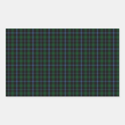 Sticker Rectangulaire Murray Clan Tartan (Devant)