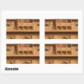 Sticker Rectangulaire Musée du Palais de Mohatta : Design Iconique (Feuille)