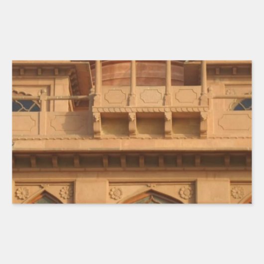 Sticker Rectangulaire Musée du Palais de Mohatta : Design Iconique (Devant)