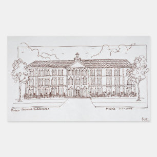 Sticker Rectangulaire Museo Thyssen-Bornemisza  Madrid, Espagne