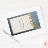 Sticker Rectangulaire Music Bar Mitzvah (Enveloppe)