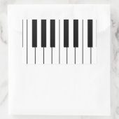Sticker Rectangulaire music-themed piano keys (Sac)