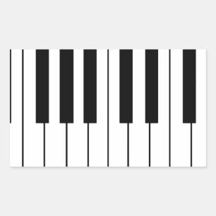 Sticker Rectangulaire music-themed piano keys