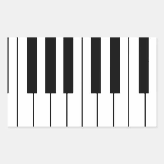 Sticker Rectangulaire music-themed piano keys (Devant)