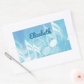 Sticker Rectangulaire Musique bleue personnalisée (Enveloppe)