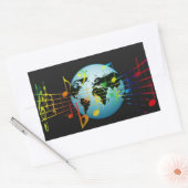 Sticker Rectangulaire Musique dans le monde (Enveloppe)