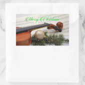 Sticker Rectangulaire Musique de Noël violon (Sac)