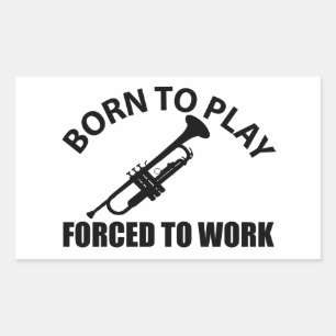 Sticker Rectangulaire musique de trompette