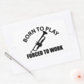 Sticker Rectangulaire musique de trompette (Enveloppe)