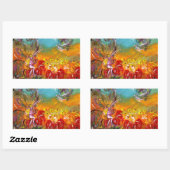 Sticker Rectangulaire MUSIQUE FABRIQUANT FLEURS FAIRY Imaginaire floral (Feuille)