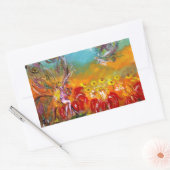 Sticker Rectangulaire MUSIQUE FABRIQUANT FLEURS FAIRY Imaginaire floral (Enveloppe)