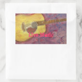 Sticker Rectangulaire Musique Live (Sac)