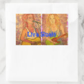 Sticker Rectangulaire Musique Live Guitar Girls (Sac)