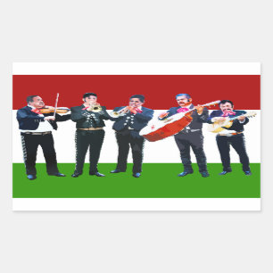 Sticker Rectangulaire Musique mexicaine Mariachi