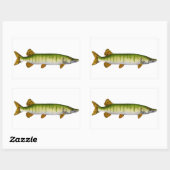 Sticker Rectangulaire Muskellunge (Muskie) (Feuille)