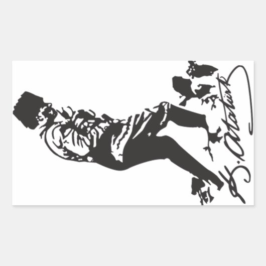 Sticker Rectangulaire Mustafa Kemal Ataturk (Devant)