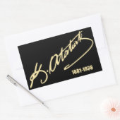 Sticker Rectangulaire Mustafa Kemal Ataturk (Enveloppe)
