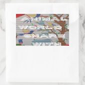 Sticker Rectangulaire My Animal World : Belle conception d'arbre et d'oi (Sac)