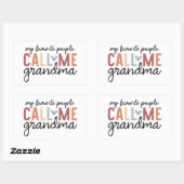 Sticker Rectangulaire My Favorite People Call Me Grandma  (Feuille)