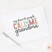 Sticker Rectangulaire My Favorite People Call Me Grandma  (Enveloppe)