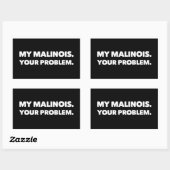 Sticker Rectangulaire My Malinois Your Problem Belgian Malinois (Feuille)
