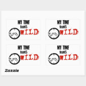 Sticker Rectangulaire My Time Runs Wild – Rebel Time Statement (Feuille)