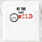 Sticker Rectangulaire My Time Runs Wild – Rebel Time Statement (Sac)