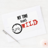 Sticker Rectangulaire My Time Runs Wild – Rebel Time Statement (Enveloppe)