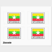 Sticker Rectangulaire Myanmar (Feuille)
