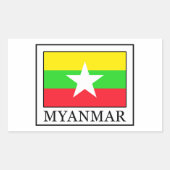 Sticker Rectangulaire Myanmar (Devant)