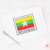 Sticker Rectangulaire Myanmar (Enveloppe)