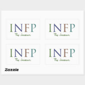 Sticker Rectangulaire Myers-Briggs INFP l'autocollant de rêveurs (Feuille)