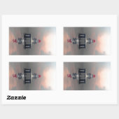 Sticker Rectangulaire Mystérieuse structure métallique (Feuille)