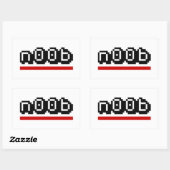 Sticker Rectangulaire n00b (Feuille)