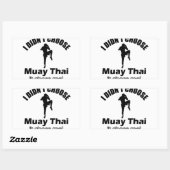 Sticker Rectangulaire N'a pas choisi beaucoup de thai (Feuille)